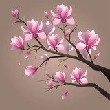 Vectores de flores de magnolia