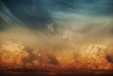 Atardecer en nubes esponjosas