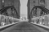 Camino Iluminado en Blanco y Negro