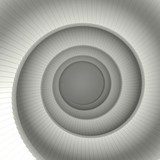 Espiral monocromática y minimalista