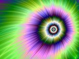 Espiral psicodélica de colores vibrantes