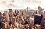Horizonte vibrante de Nueva York en tonos cálidos