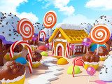 Paisaje Dulce de Fantasía Infantil