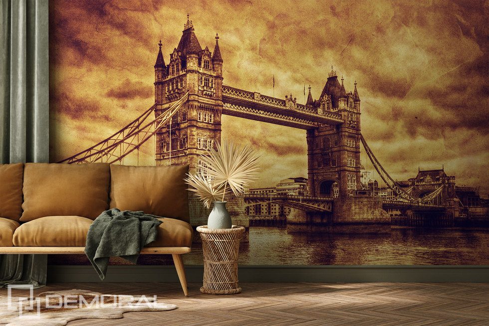 Puente de Londres en sepia climática Fotomurales Sepia Fotomurales Demural