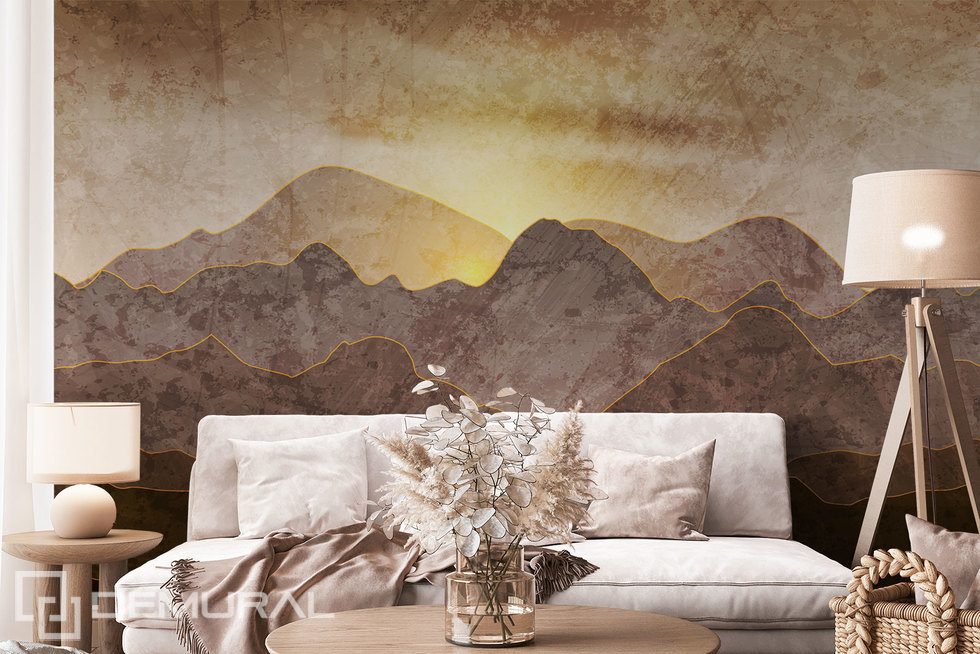 Gráficos artísticos con montañas Fotomurales Montañas Fotomurales Demural