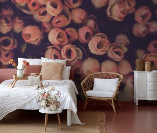 tres dimensiones con rosas fotomurales para dormitorio fotomurales demural