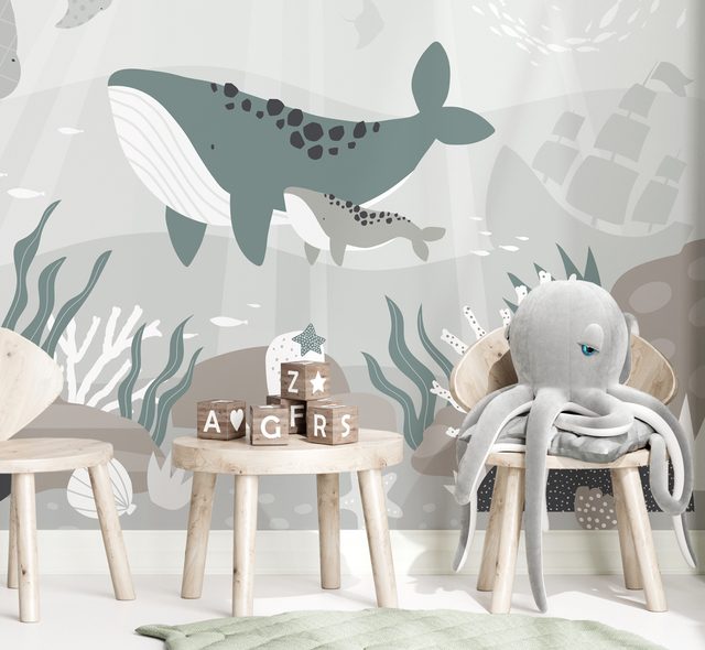 una aventura submarina al estilo infantil fotomurales para cuarto de ninos fotomurales demural