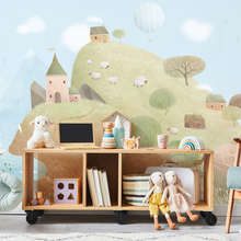 Colinas-en-tonos-pastel-y-ovejitas-en-un-mundo-de-cuento-fotomurales-para-cuarto-de-ninos-fotomurales-demural