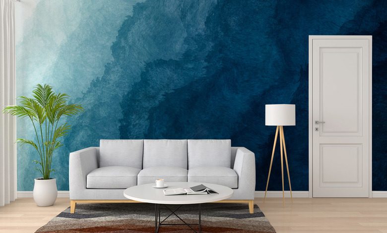 estructura abstracta en tonos azul marino profundo fotomurales para salon fotomurales demural