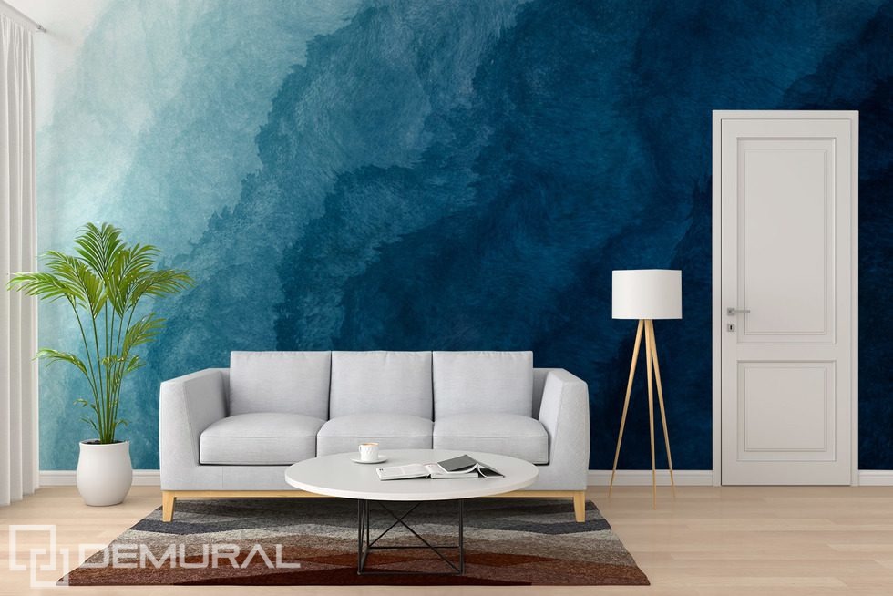 Estructura abstracta en tonos azul marino profundo Fotomurales para salón Fotomurales Demural