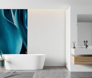 elegancia turquesa de los petalos florales fotomurales para cuarto de bano fotomurales demural