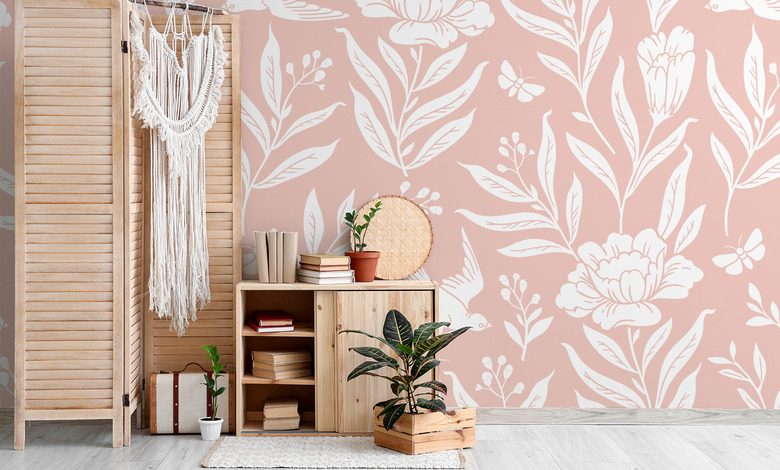 flores empolvadas en un sutil estilo boho fotomurales para salon fotomurales demural