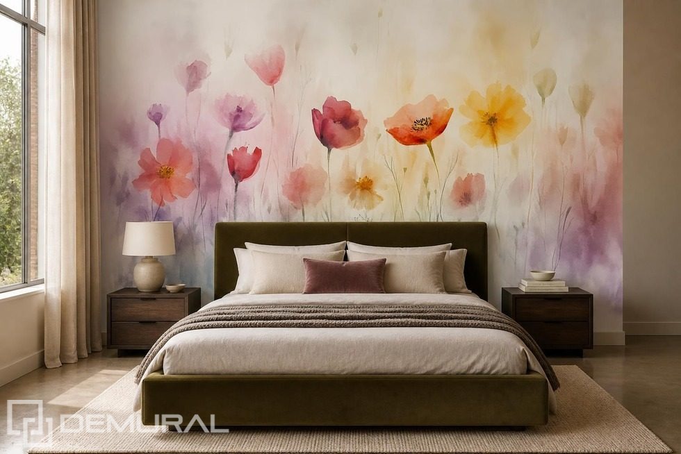 Paleta suave de flores en una composición armoniosa Fotomurales Flores Fotomurales Demural