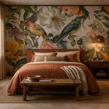Composicion-espacial-de-aves-y-flores-fotomurales-para-dormitorio-fotomurales-demural