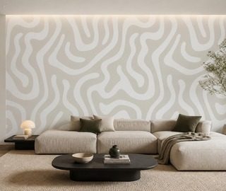 sutil juego de lineas en tonos naturales fotomurales para salon fotomurales demural
