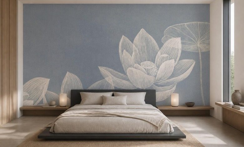 luz difuso que realza una flor delicada fotomurales para dormitorio fotomurales demural