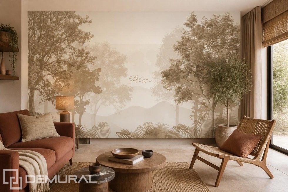 Contraste natural entre tonos cálidos y fríos Fotomurales para salón Fotomurales Demural