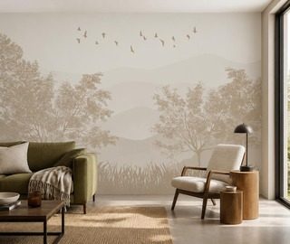 armonia del ritmo de los arboles y el espacio en la pared fotomurales para salon fotomurales demural
