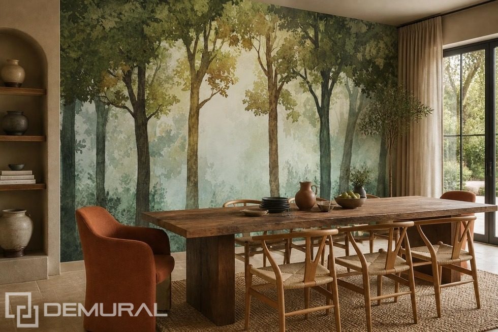 Árboles que crean un bosque natural Fotomurales Bosque Fotomurales Demural