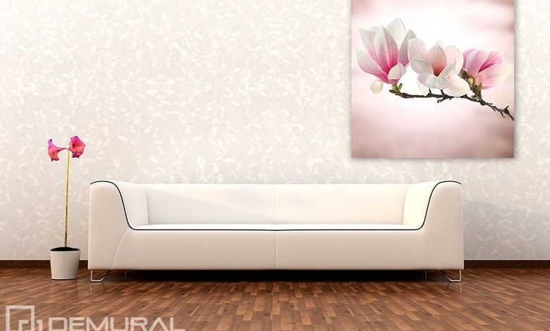 una magnolia floreciente posters flores carteles demural