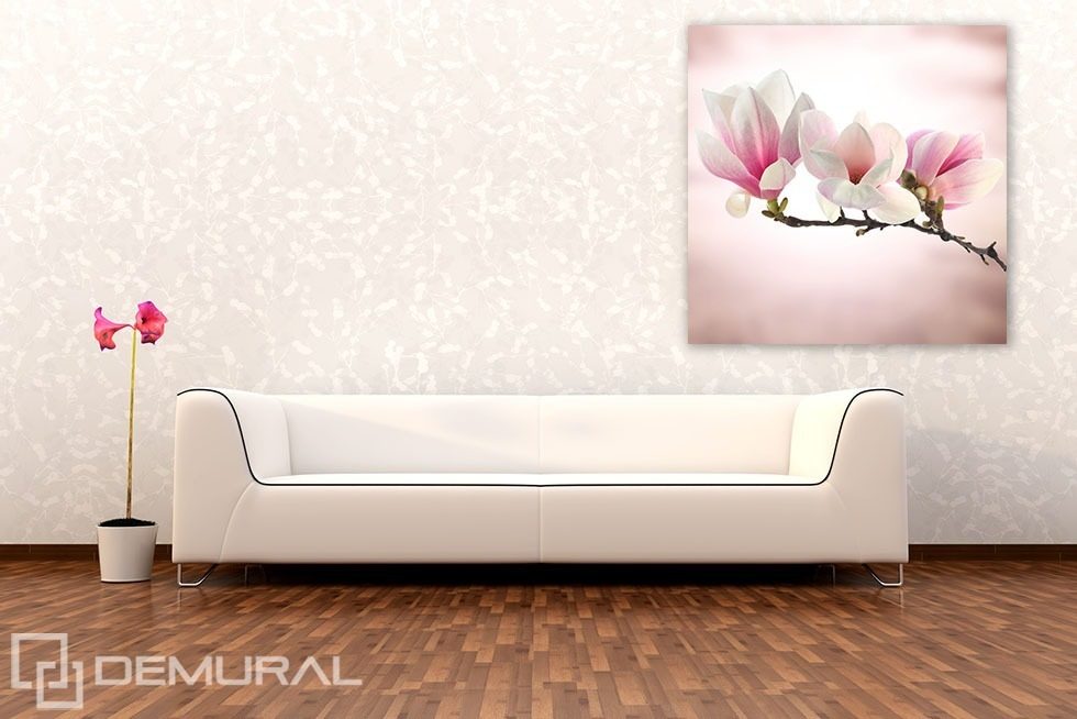 Una magnolia floreciente Posters Flores Carteles Demural