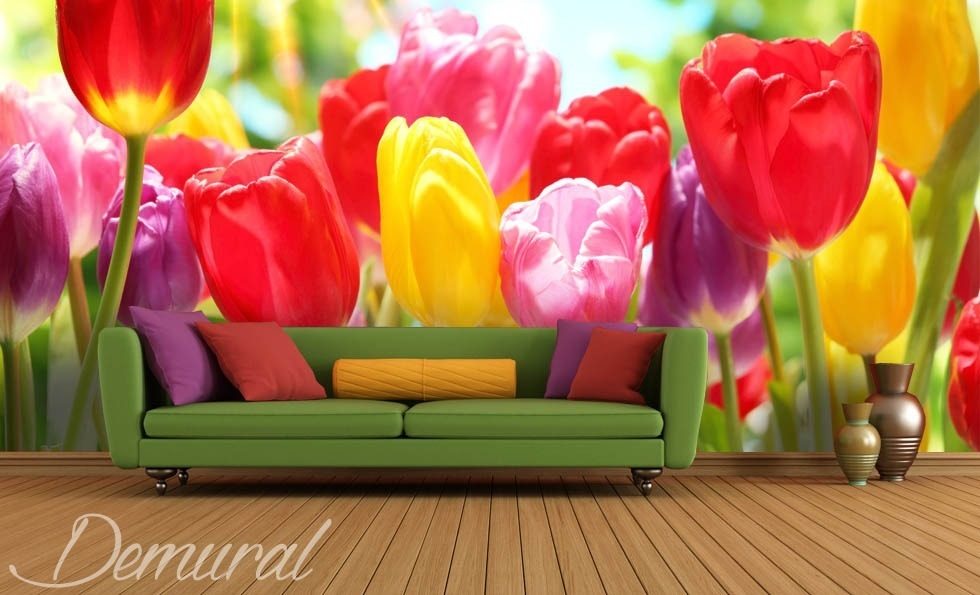 Jardín de tulipanes Fotomurales Flores Fotomurales Demural